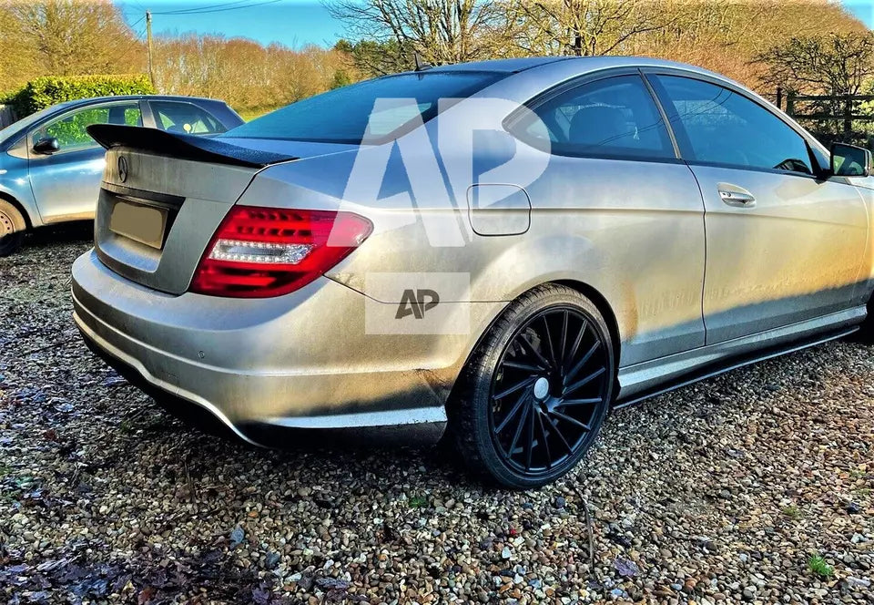 Mercedes C Class Coupe W204 Car Rear Spoiler 2007-2014 Gloss Black