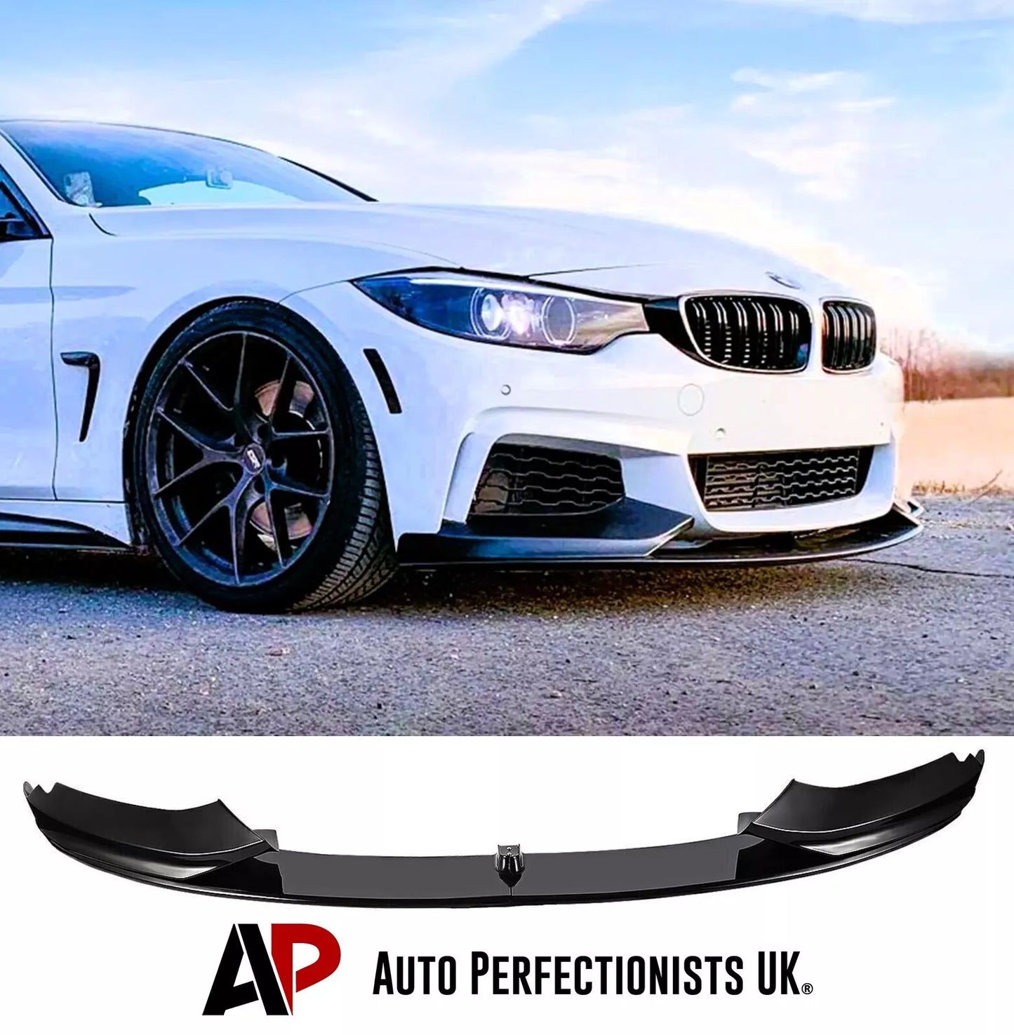 BMW 4 Series F32 F33 F36 Front Splitter 2013-2020 Gloss Black