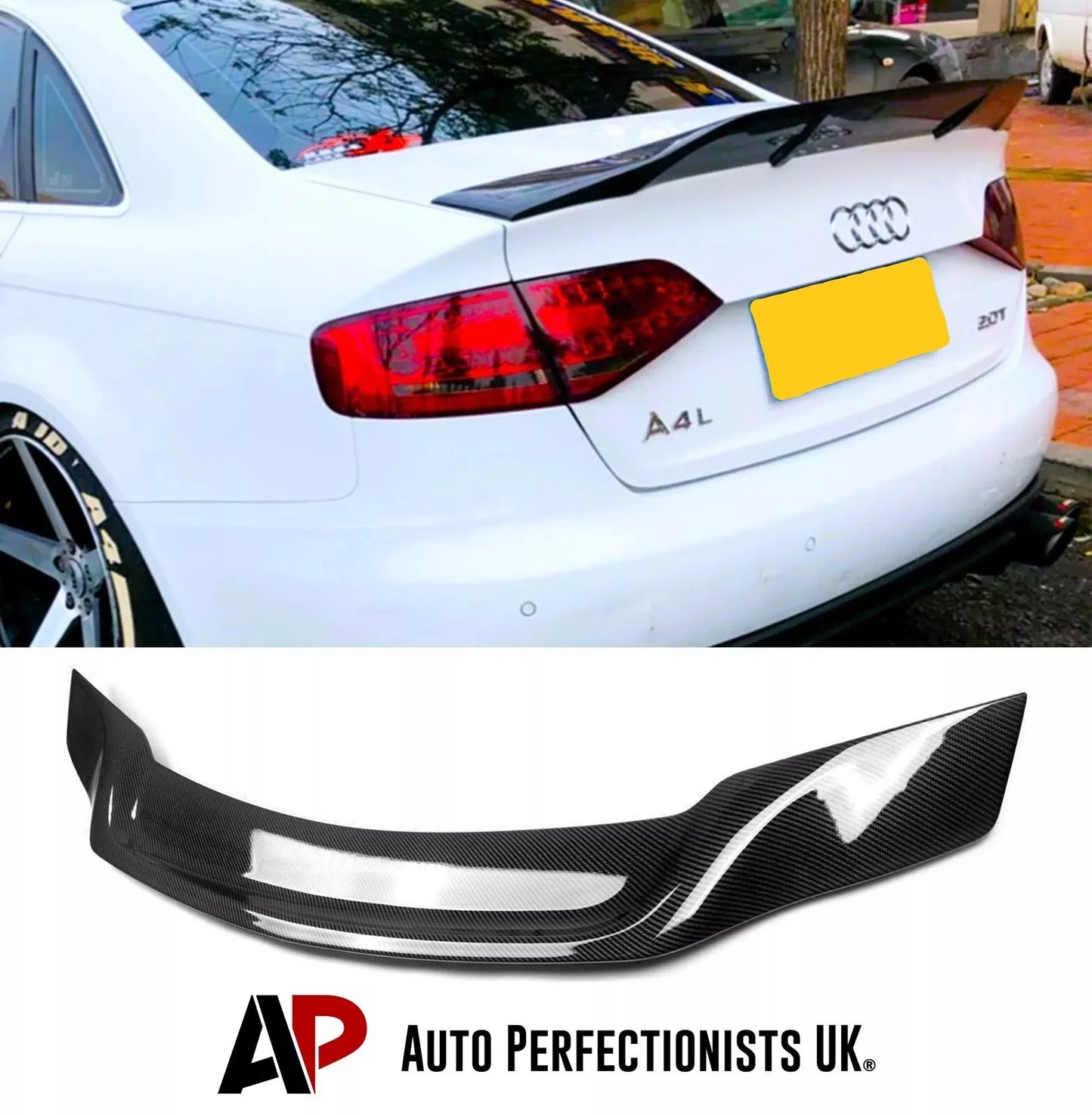 Audi A4 B8 Saloon Car Rear Spoiler 2008-2016 Carbon Fibre