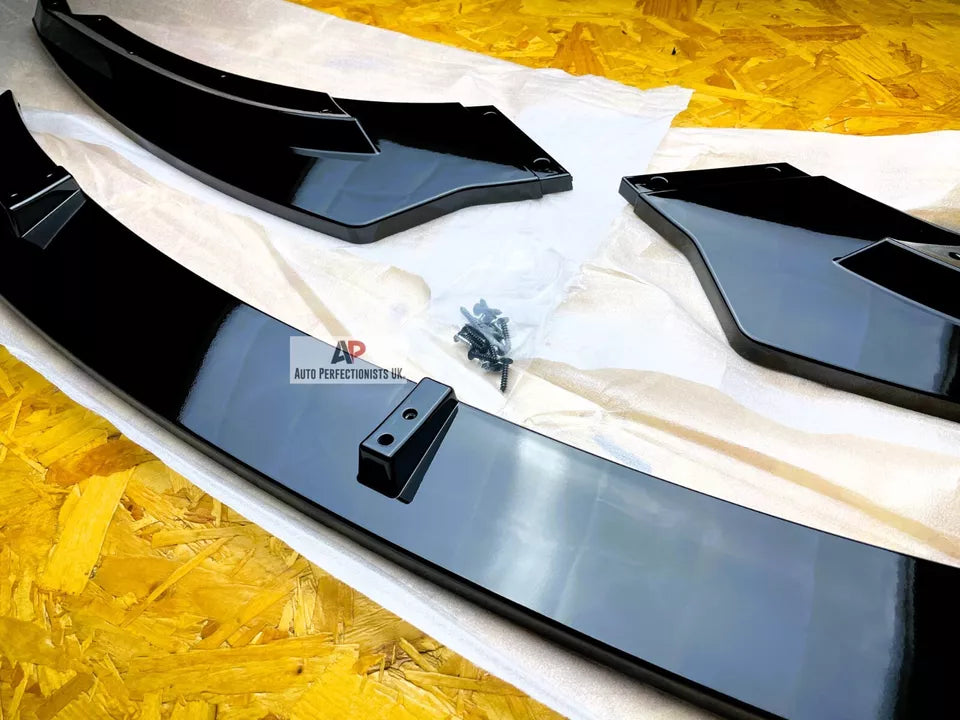 VW Golf MK5 GTI GT TDI Front Splitter 2003-2008 Gloss Black
