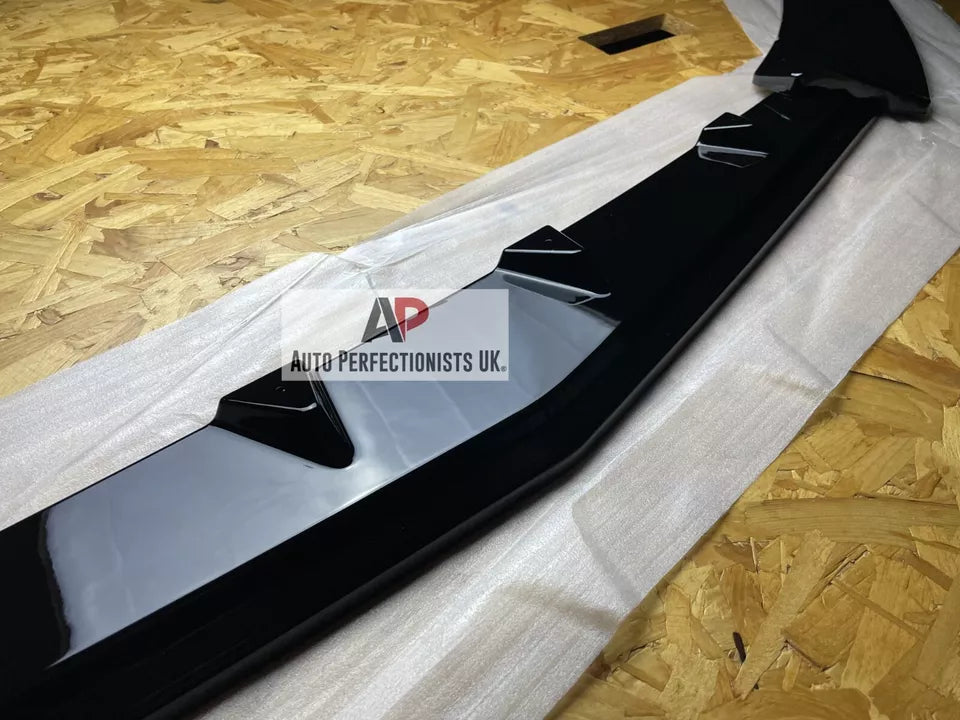VW Golf MK8 GTI GTD R Line Front Splitter 2020-2024 Gloss Black