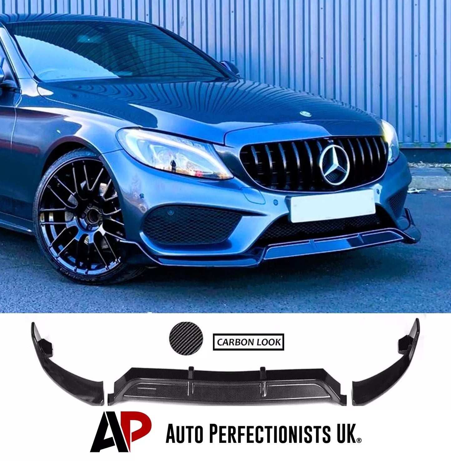 Mercedes C Class C43 W205 Front Splitter 2014-2018 Brabus Carbon Fibre