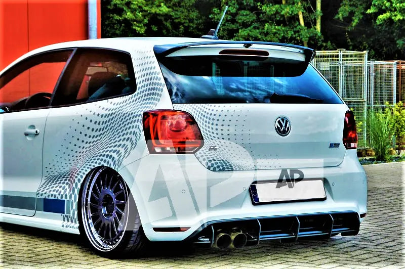 VW Polo MK5 Car Rear Roof Spoiler 2009-2017 WRC Style Carbon Fibre