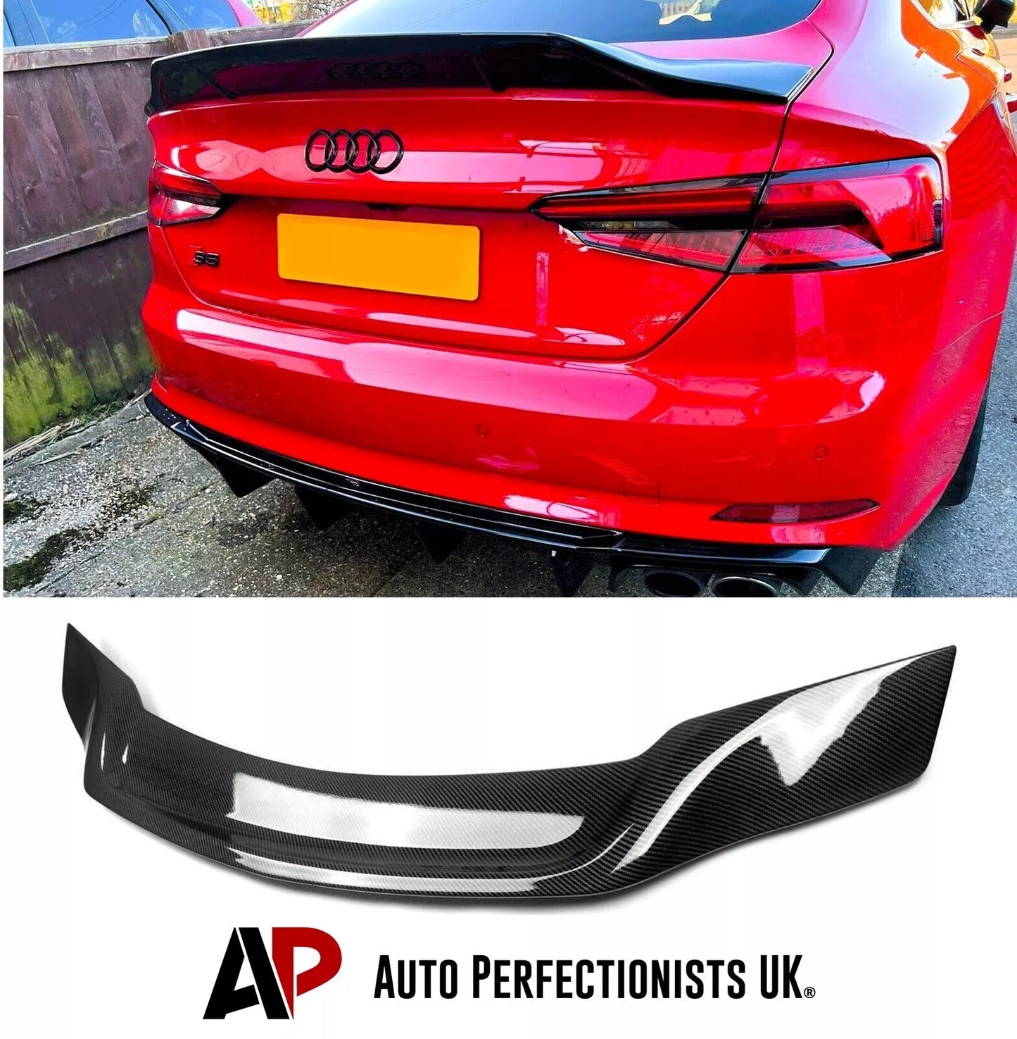 Audi A5 S5 RS5 B9 Sportback Car Rear Spoiler 2017-2024 Carbon Fibre
