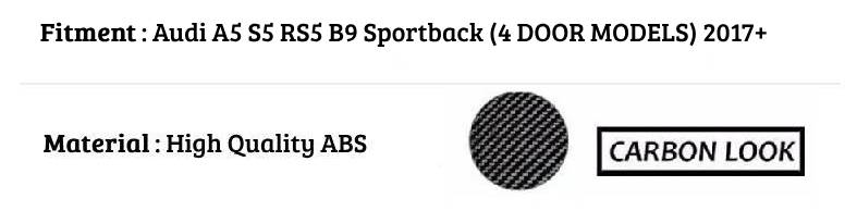 Audi A5 S5 RS5 B9 Sportback Car Rear Spoiler 2017-2024 Carbon Fibre