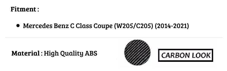 Mercedes C Class Coupe W205 Car Rear Spoiler 2014-2021 Carbon Fibre