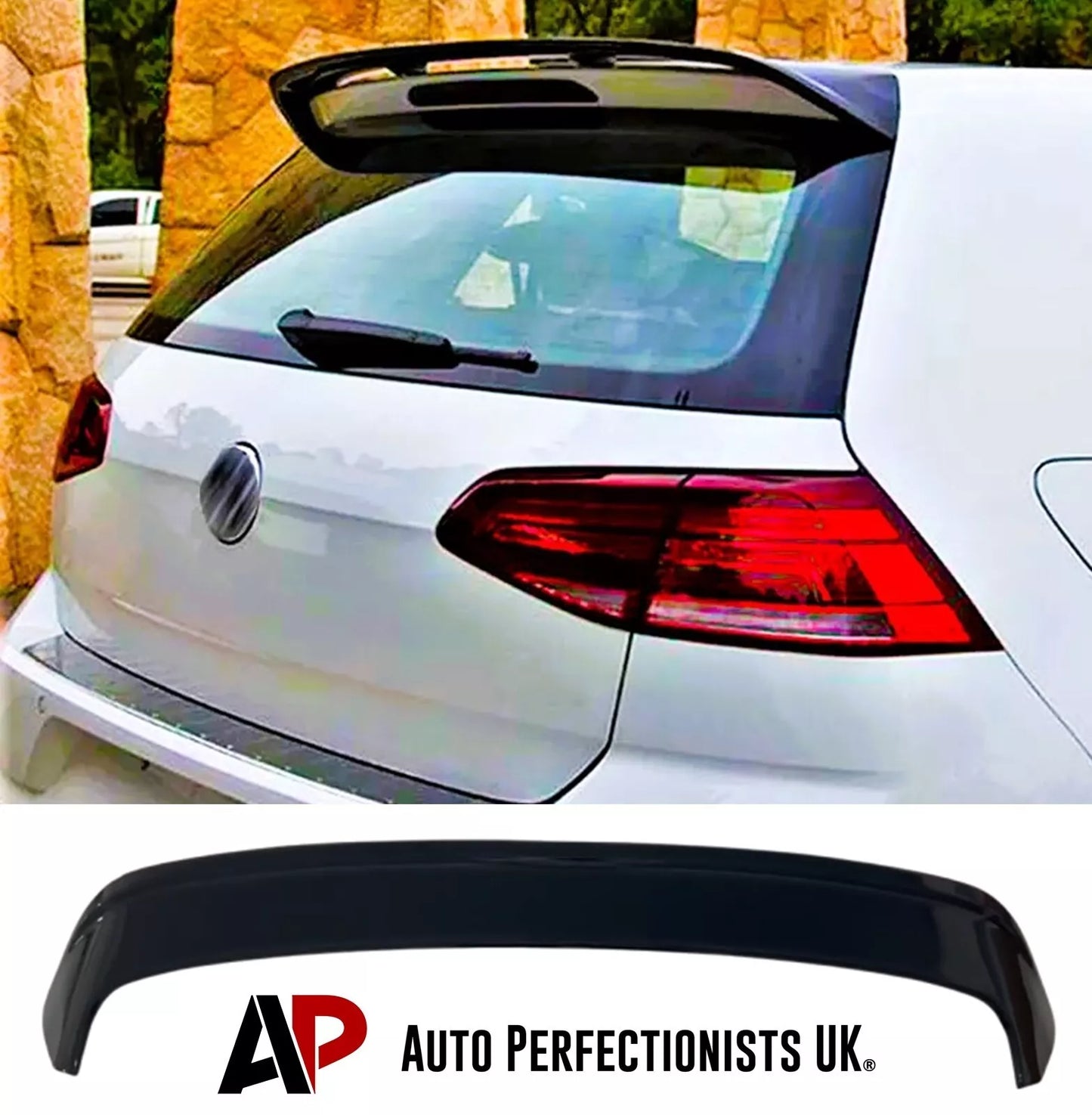 VW Golf MK7 MK7.5 Car Rear Roof Spoiler 2013-20 CS Style Gloss Black