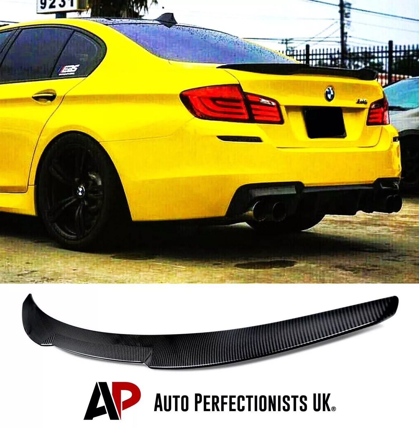 BMW 5 Series M5 F10 Car Rear Spoiler 2010-2017 M4 Style Carbon Fibre