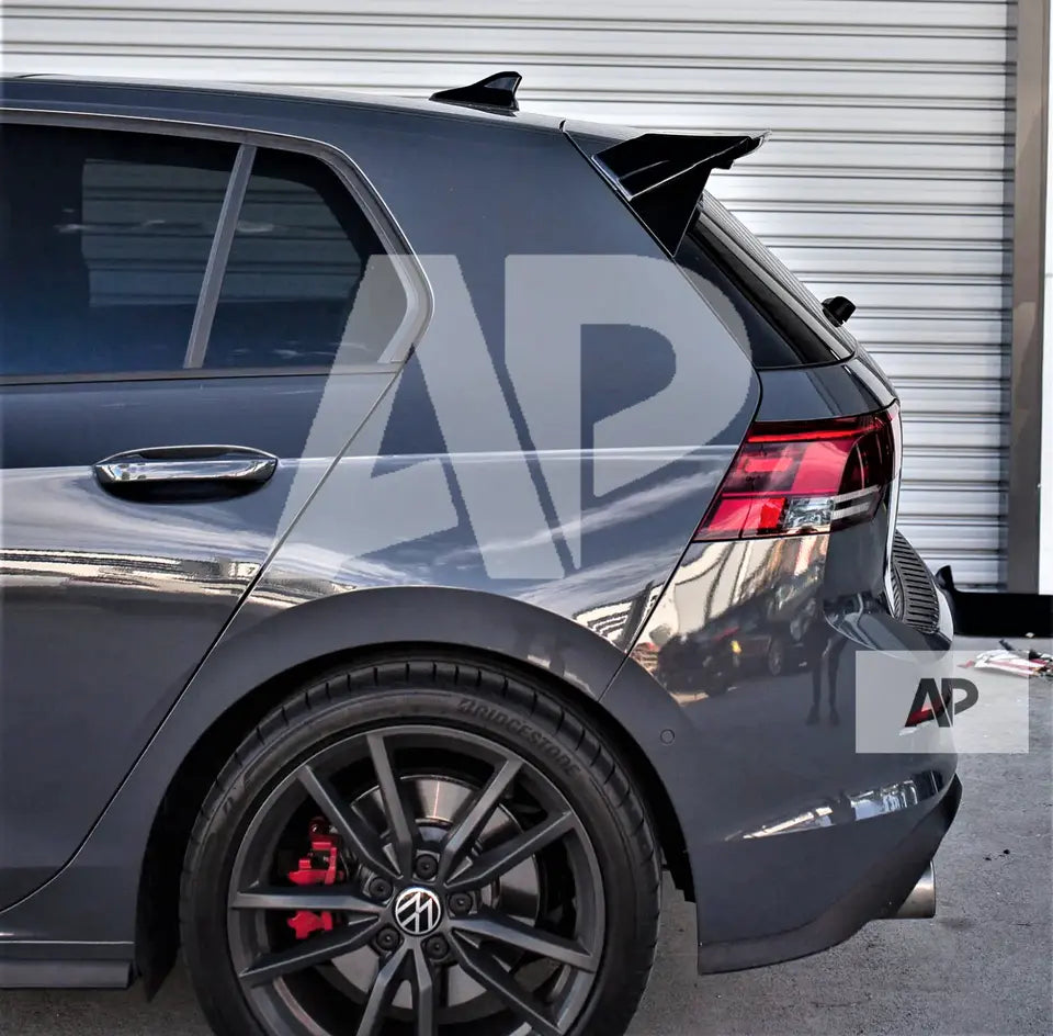 VW Golf MK8 Car Rear Roof Spoiler R GTD GTI Osir Style Gloss Black