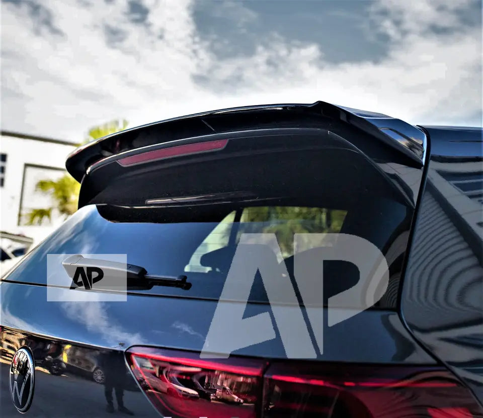 VW Golf MK8 Car Rear Roof Spoiler R GTD GTI Osir Style Gloss Black
