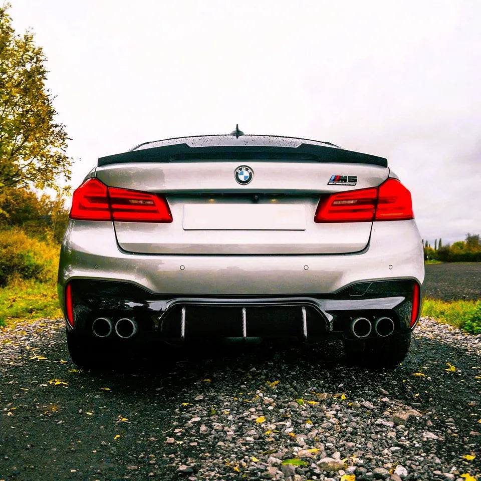 BMW 5 Series M5 G30 F90 Car Rear Spoiler 2016-24 M4 Style Gloss Black