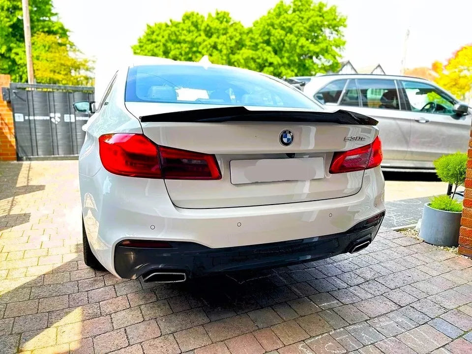 BMW 5 Series M5 G30 F90 Car Rear Spoiler 2016-24 M4 Style Gloss Black