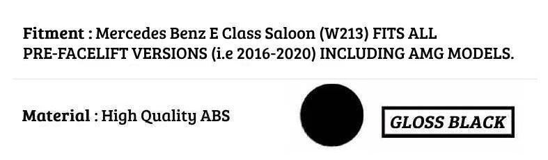 Mercedes E Class W213 Car Rear Spoiler 2016-2020 Gloss Black