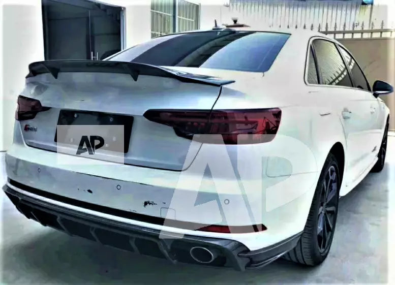Audi A4 B9 Saloon Car Rear Spoiler 2016-2024 Gloss Black