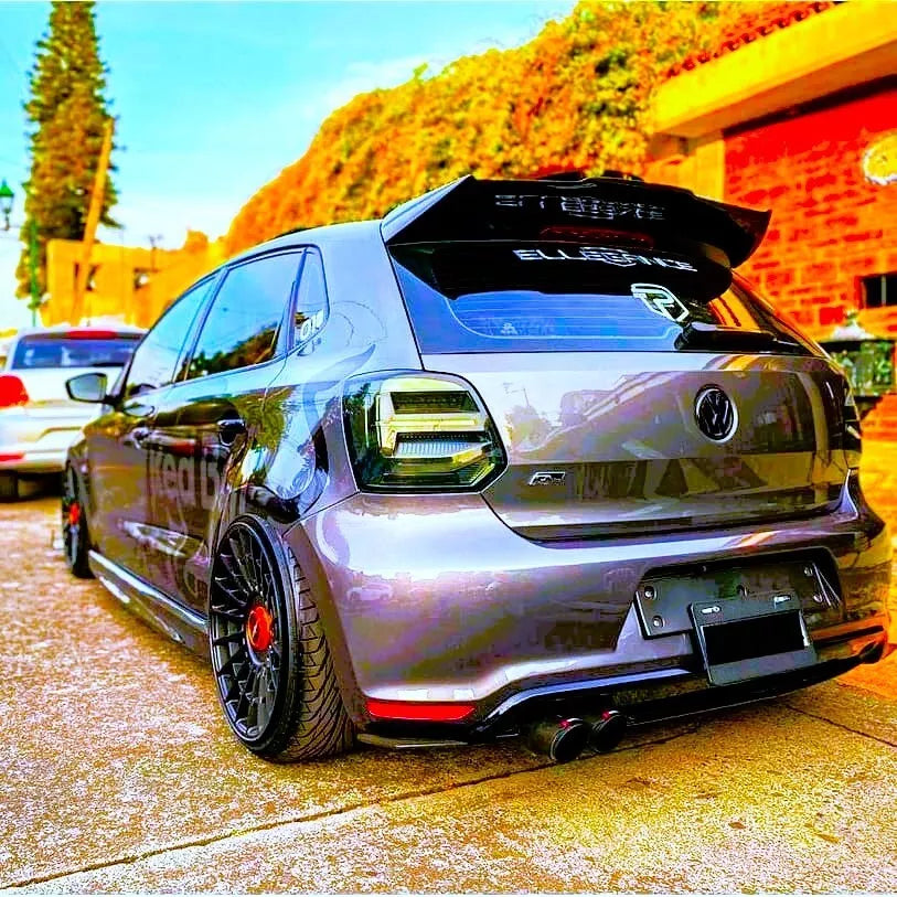 VW Polo MK5 Car Rear Roof Spoiler 2009-2017 Batman Style Carbon Fibre
