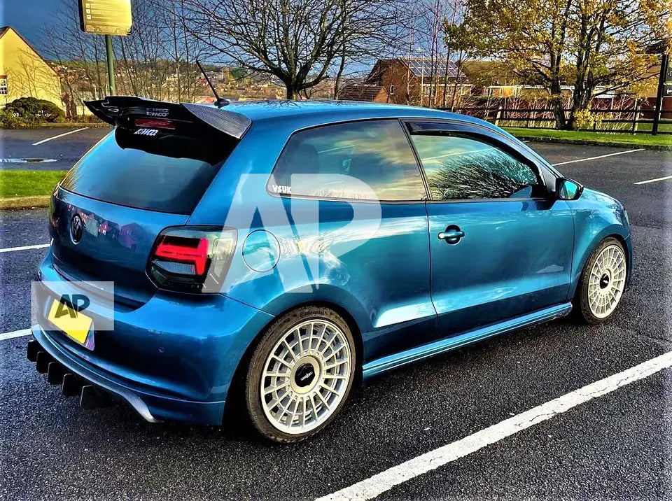 VW Polo MK5 Car Rear Roof Spoiler 2009-2017 Batman Style Carbon Fibre