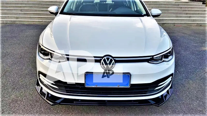 VW Golf MK8 GTI GTD R Line Front Splitter 2020-2024 Carbon Fibre