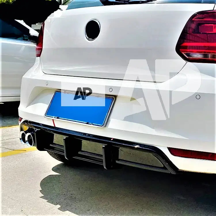 VW Polo MK5 6C Rear Valance Diffuser 2014-2017 Gloss Black