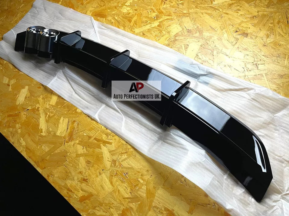 VW Polo MK5 6C Rear Valance Diffuser 2014-2017 Gloss Black
