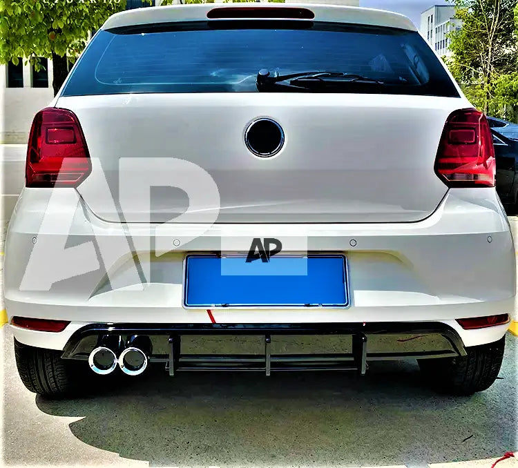 VW Polo MK5 6C Rear Valance Diffuser 2014-2017 Gloss Black