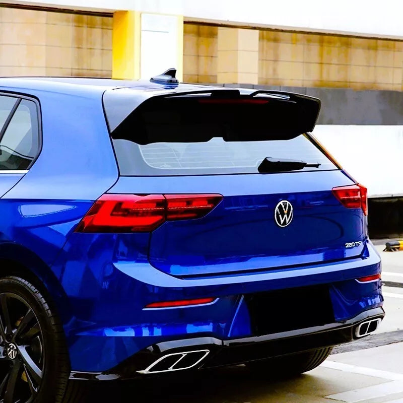 VW Golf MK8 Car Rear Roof Spoiler TSI TDI Gloss Black