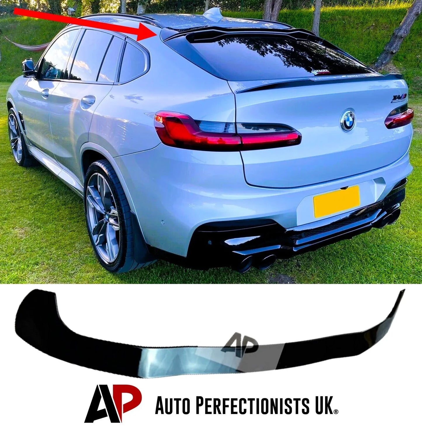BMW X4 Car Rear Roof Spoiler G02 X4M 2018-2024 Gloss Black