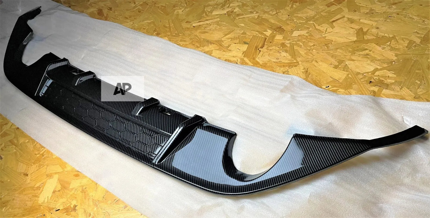 VW Golf GTI MK7 Rear Valance Diffuser 2013-2016 Carbon Fibre Pattern
