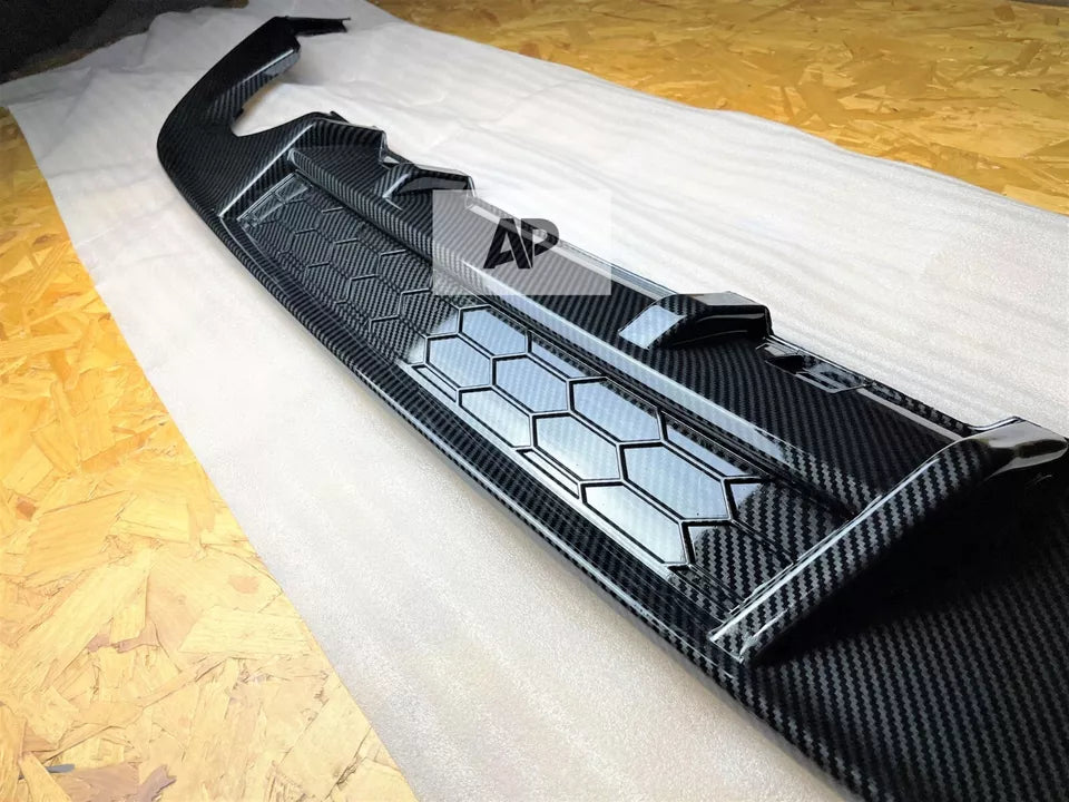 VW Golf GTI MK7 Rear Valance Diffuser 2013-2016 Carbon Fibre Pattern