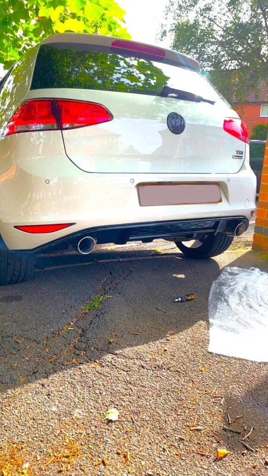 VW Golf GTI MK7 Rear Valance Diffuser 2013-2016 Carbon Fibre Pattern