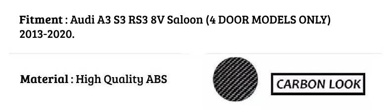 Audi A3 S3 RS3 8V Saloon Car Rear Spoiler 2013-2020 Carbon Fibre