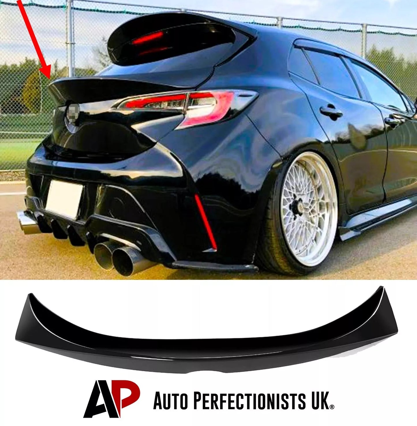 Toyota Corolla E210 E21 Car Rear Mid Spoiler 2018-2024 Gloss Black