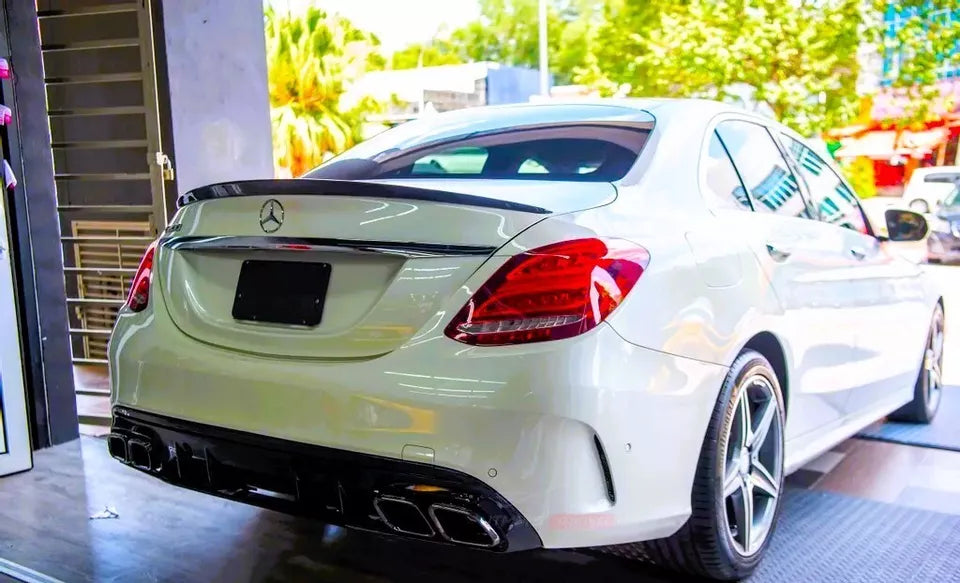 Mercedes C Class W205 Car Rear Spoiler 2014-21 Abs Carbon Fibre