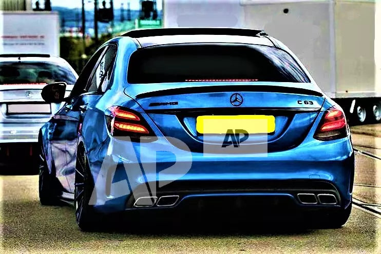Mercedes C Class W205 Car Rear Spoiler 2014-21 Abs Carbon Fibre