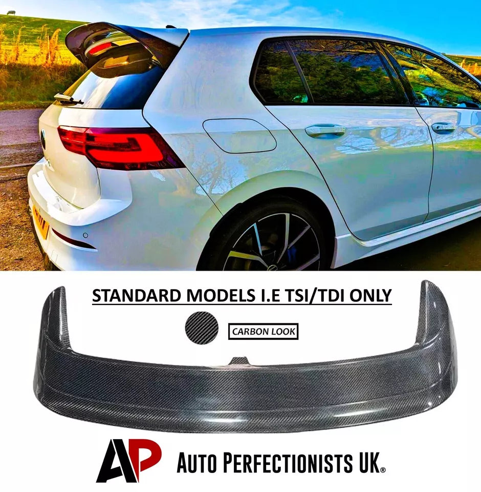 VW Golf MK8 Car Rear Roof Spoiler 2019-2024 CS Clubsport Carbon Fibre