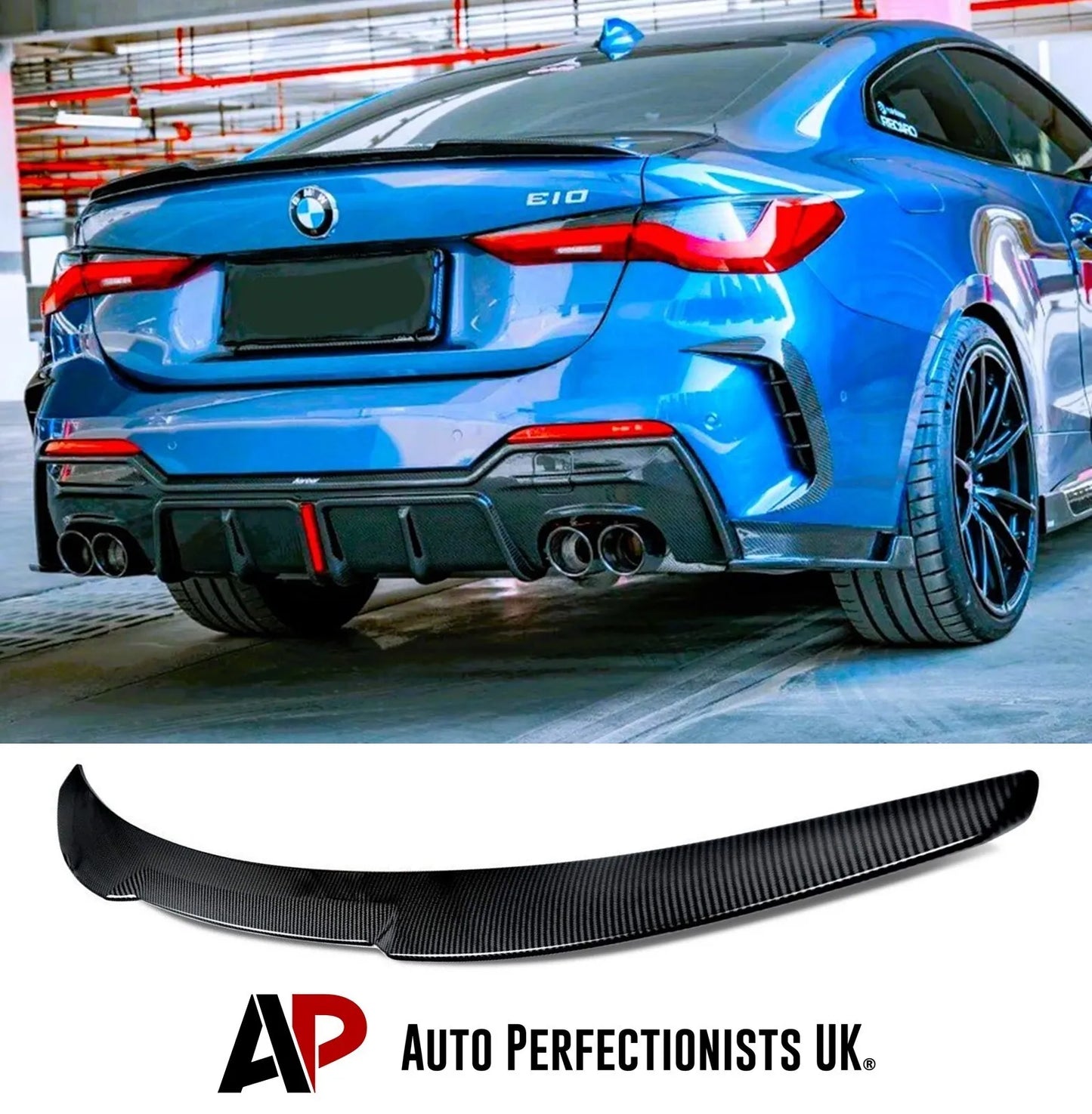 BMW 4 Series Coupe G22 Car Rear Spoiler 2020-24 M4 Style Carbon Fibre