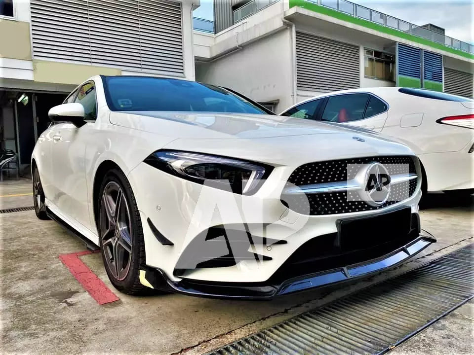Mercedes A Class A35 A45 Front Splitter 2018-2024 Brabus Carbon Fibre