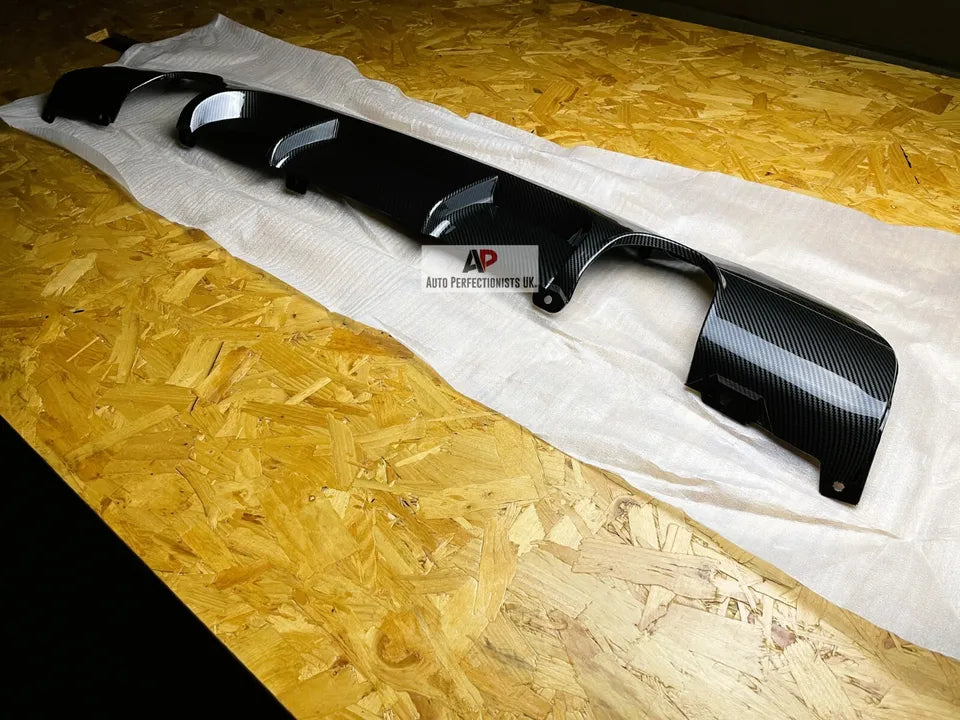BMW 3 Series E90 Rear Valance Diffuser 2004-2013 Carbon Fibre Pattern