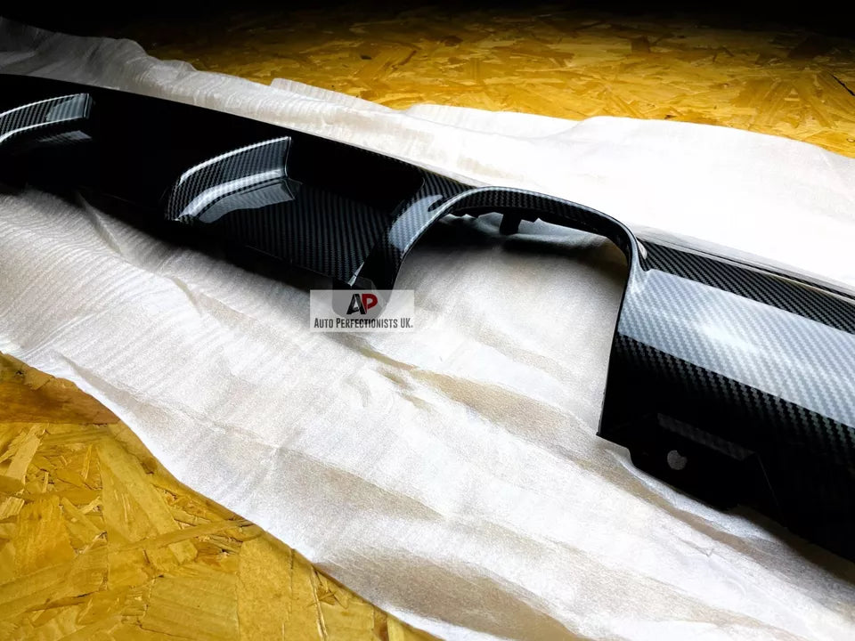 BMW 3 Series E90 Rear Valance Diffuser 2004-2013 Carbon Fibre Pattern