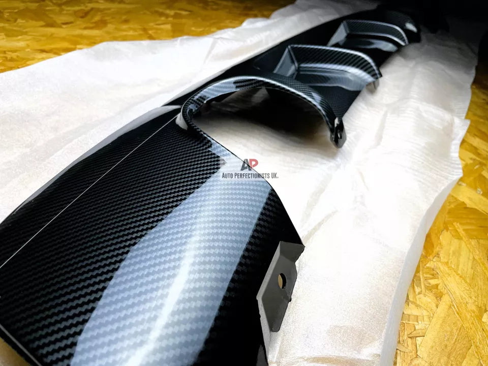 BMW 3 Series E90 Rear Valance Diffuser 2004-2013 Carbon Fibre Pattern