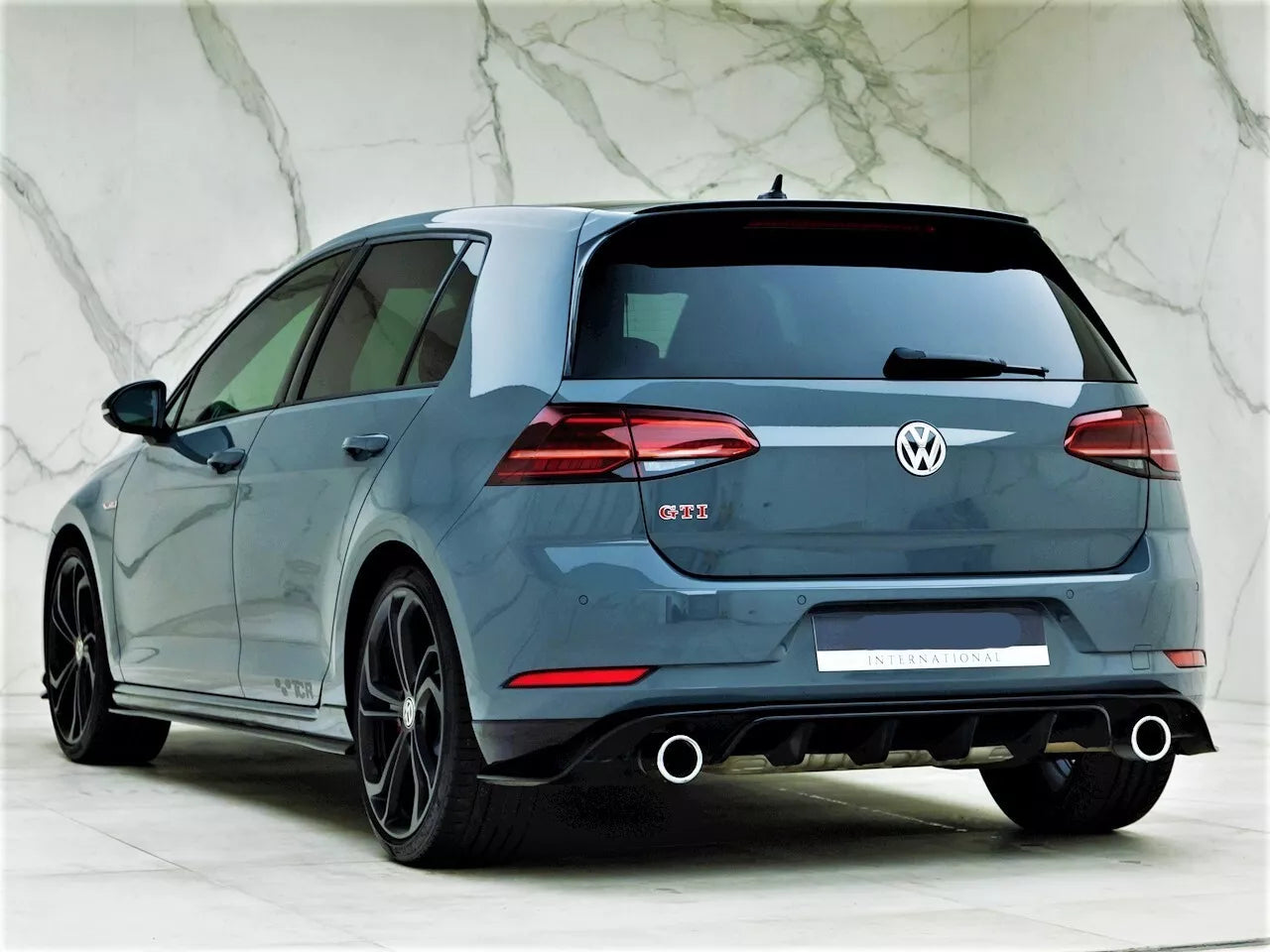 VW Golf MK7.5 TCR Style Rear Diffuser Spoiler ABS Gloss Black