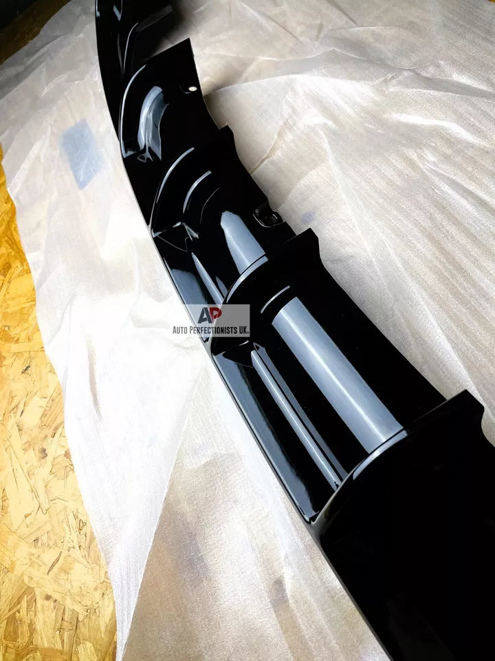 BMW 3 Series F30 Rear Valance Diffuser Dual Exit 2011-2019 Gloss Black