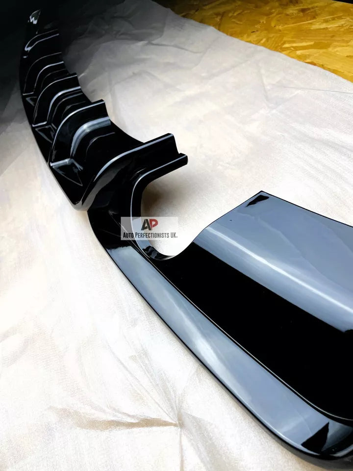BMW 3 Series F30 Rear Valance Diffuser Dual Exit 2011-2019 Gloss Black