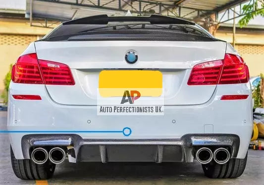 BMW 5 Series Rear Valance Diffuser Quad Exhaust 2010-2017 Carbon Fibre