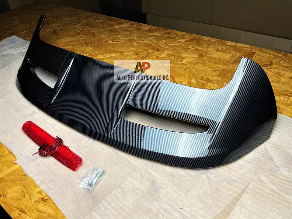 Ford Fiesta MK7 MK7.5 Car Rear Roof Spoiler 'ST Look' Style Carbon Fibre