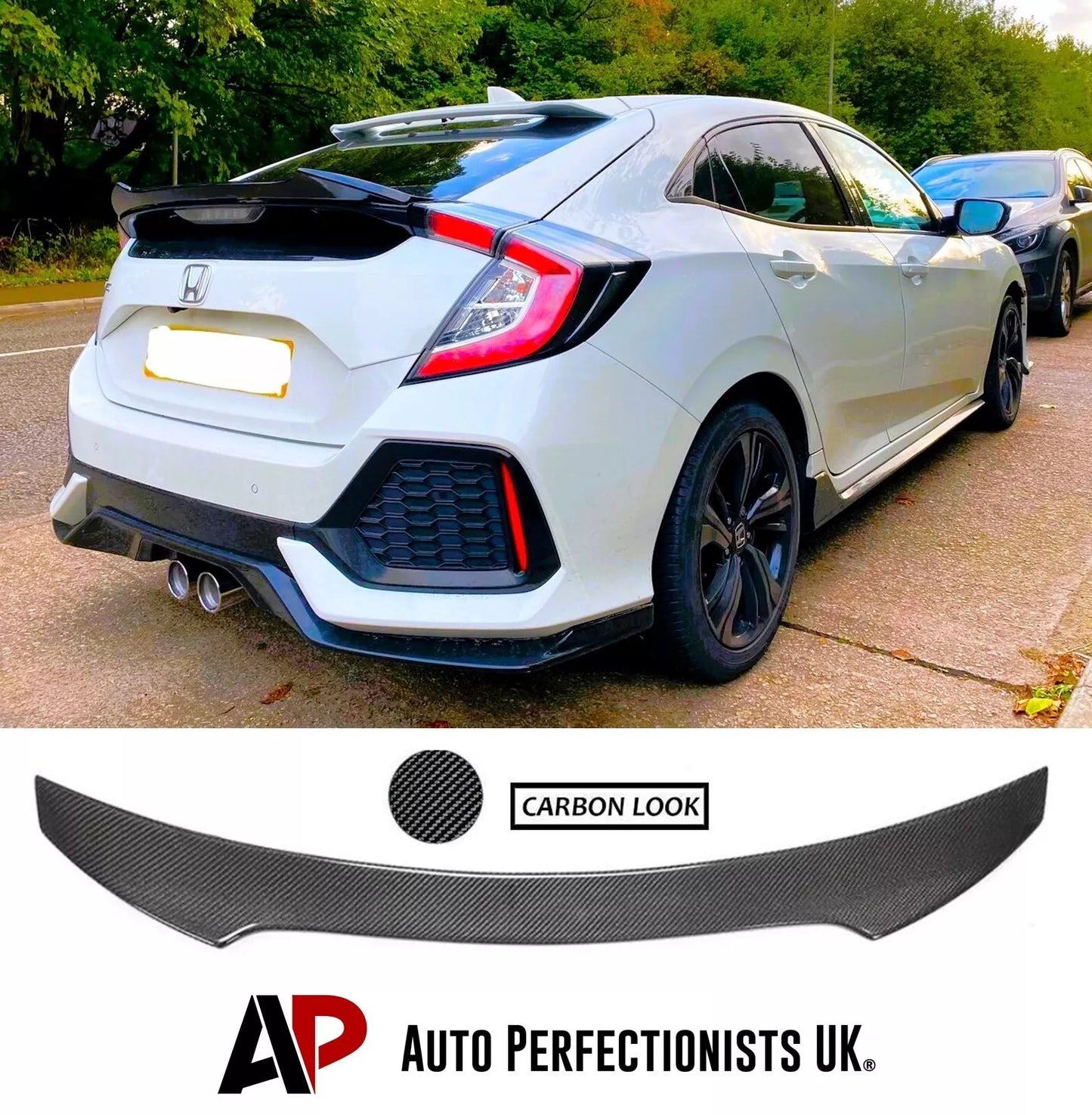 Honda Civic FK7 10th Gen Car Rear Spoiler 2016-2020 Carbon Fibre
