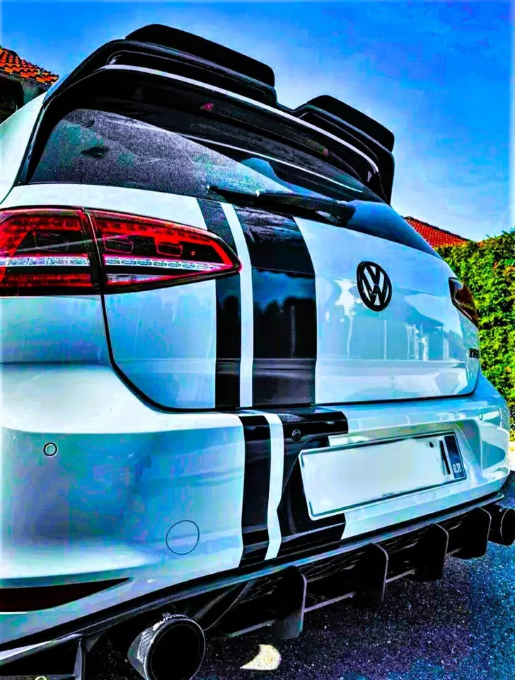 VW Golf R GTD GTI MK7 MK7.5 Car Rear Spoiler 2013-2020 Unpainted