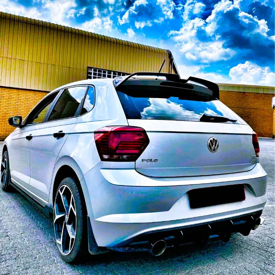 VW Polo MK6 Car Rear Roof Spoiler AW GTI R 2018-2024 Carbon Fibre
