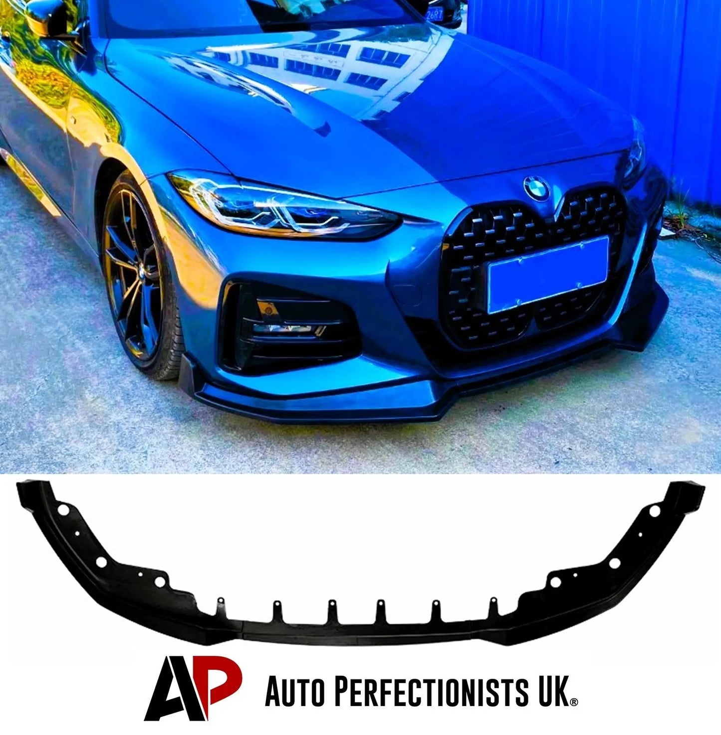 BMW 4 Series Coupe G22 G23 Front Splitter 2020-2024 Gloss Black