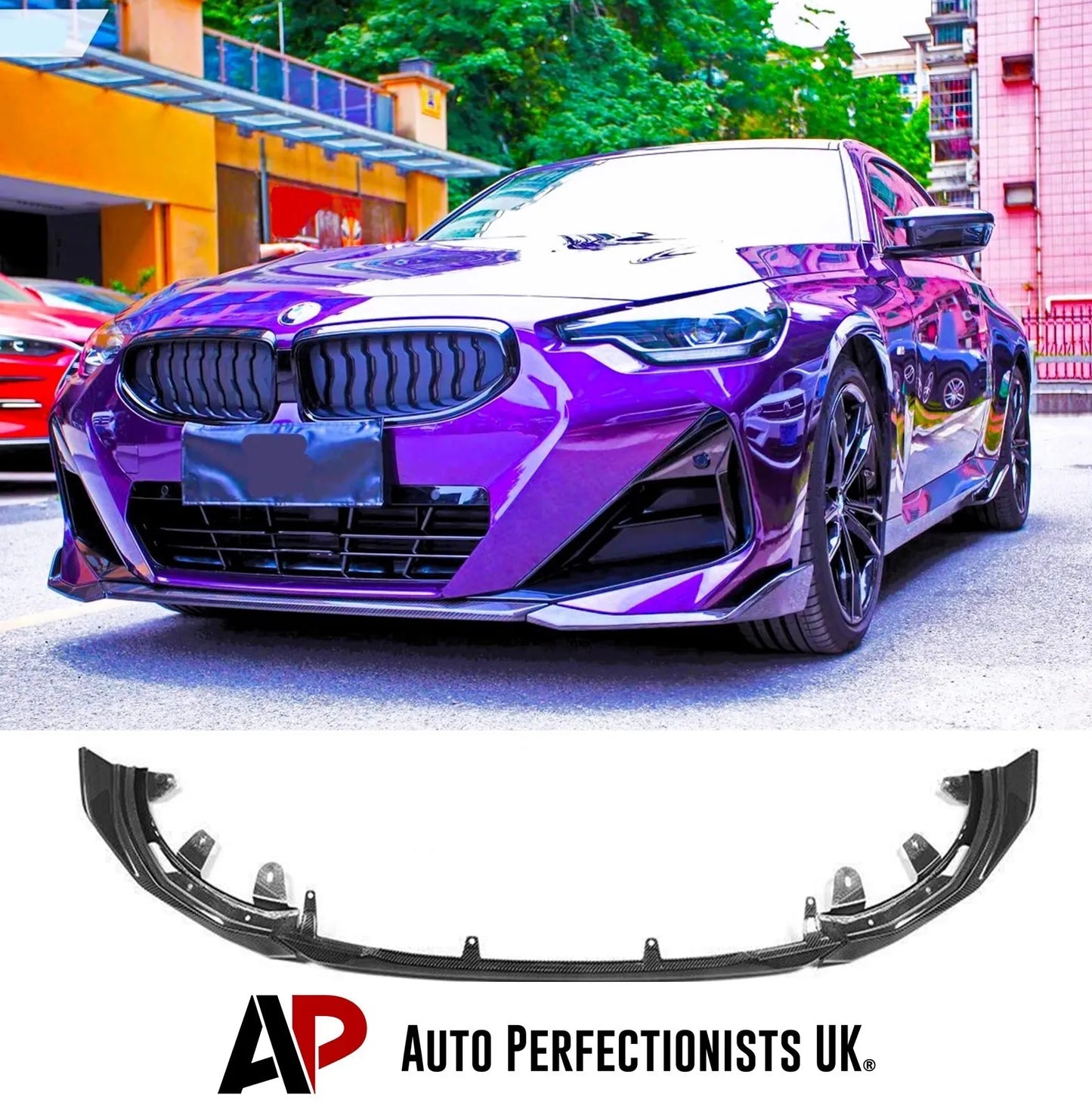BMW 2 Series G42 G43 Front Splitter 2022-2024 Gloss Black