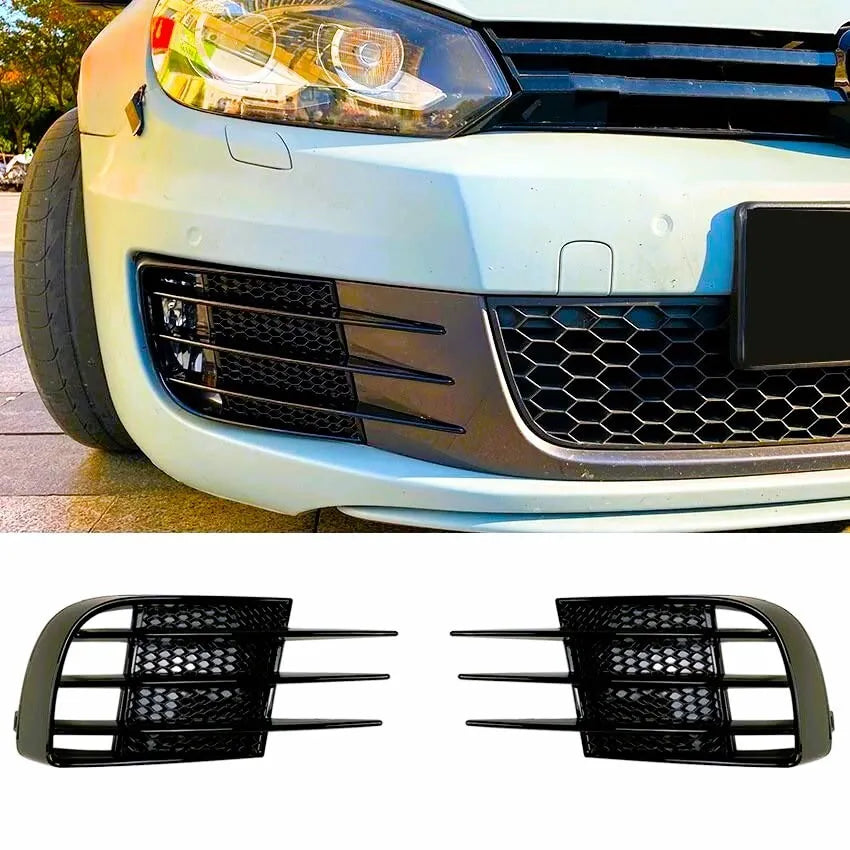 VW Golf MK6 GTD Fog Lamp Covers Front Bumper 2008-2013 Gloss Black